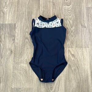 Blue floral Leotard